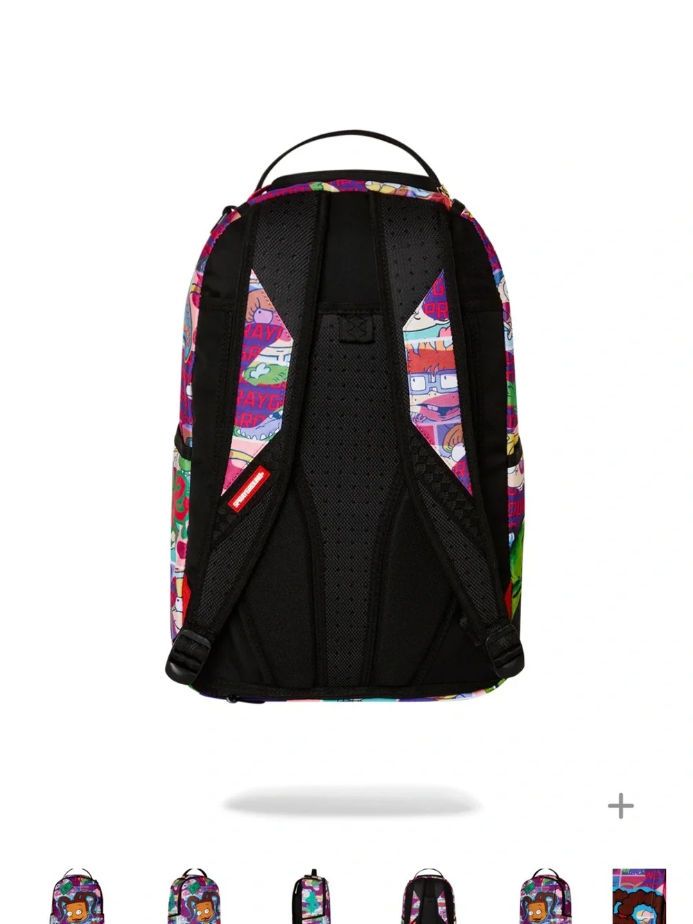Sprayground Multicolor Cartoon Patchwork Backpack with Girl Graphic (FIRM PRICE)